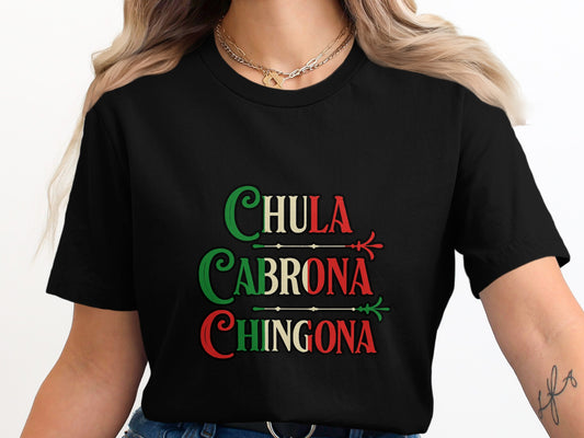 Chula Cabrona Chingona Black Graphic Tee product