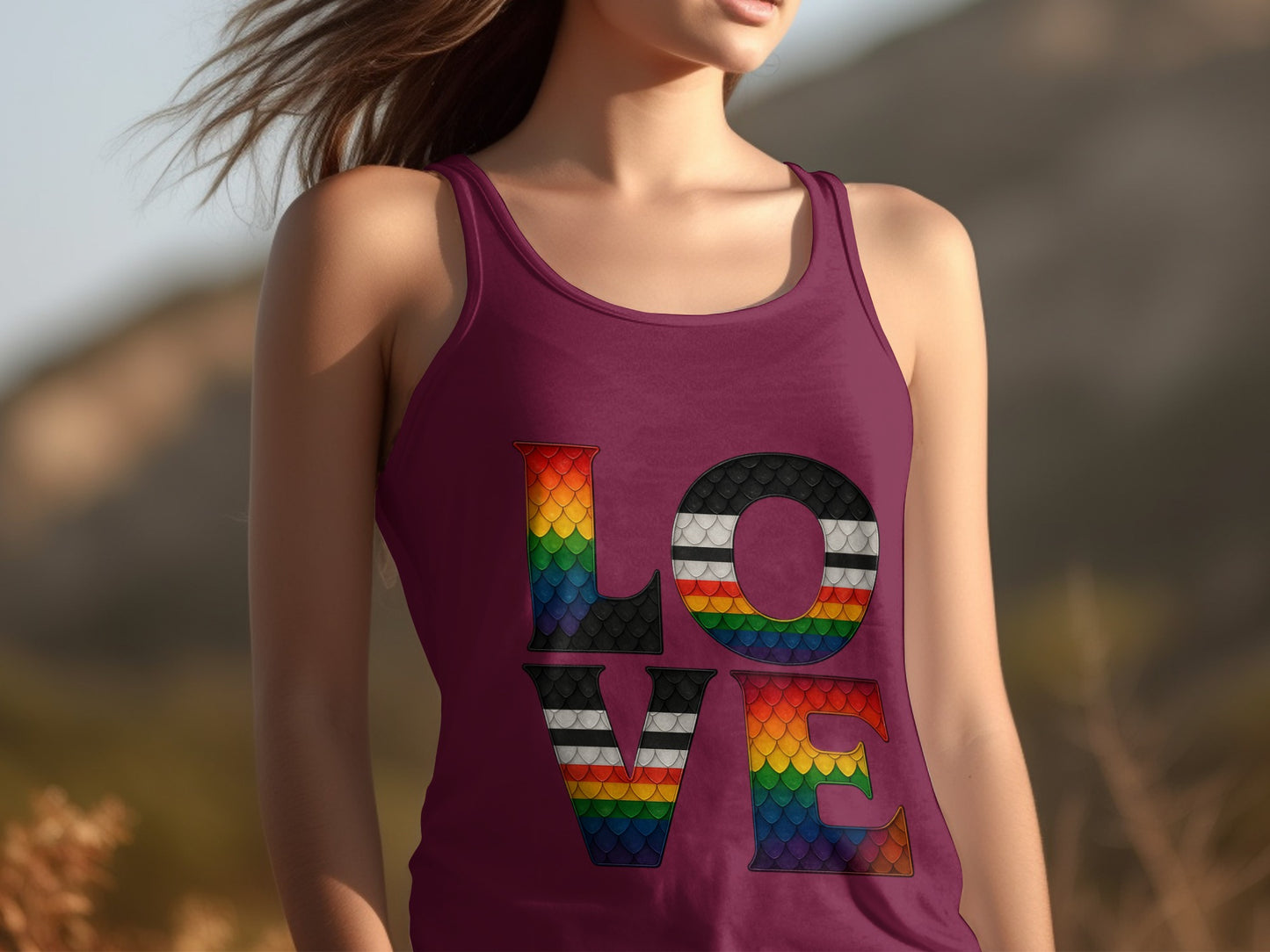 Vibrant Love Design Colorful Graphic Tank Top product