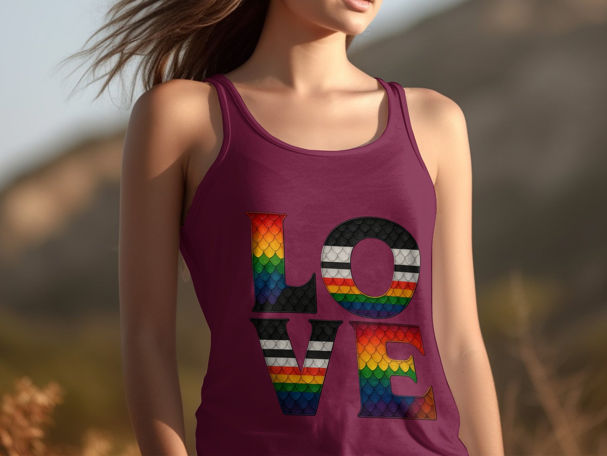Vibrant Love Design Colorful Graphic Tank Top product