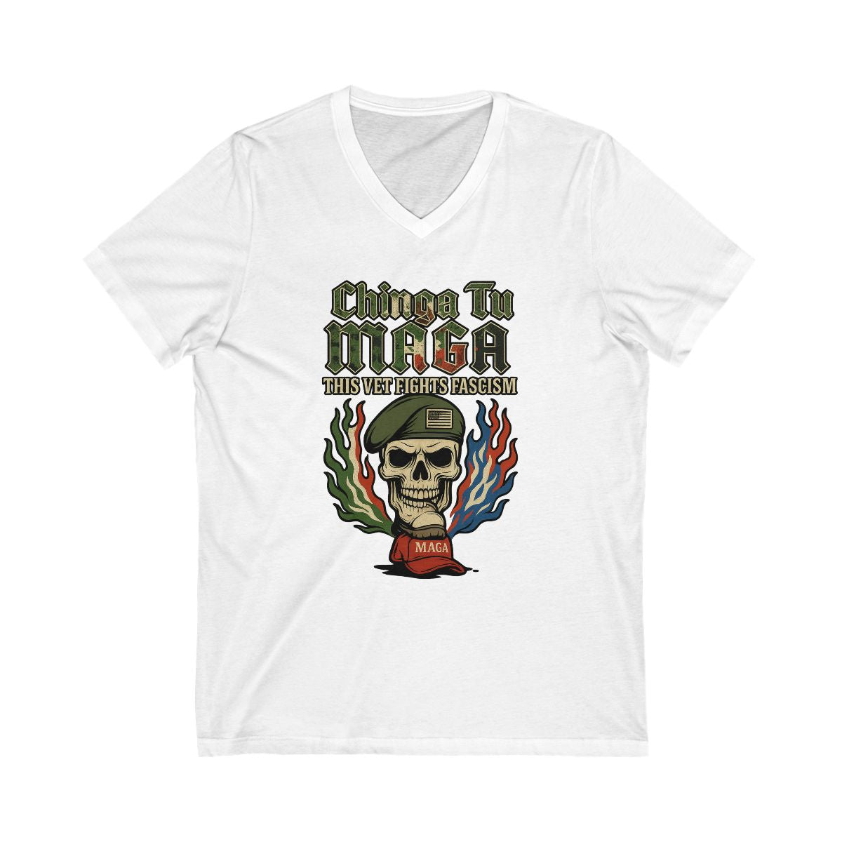Chinga Tu MAGA This Vet Fights Fascism T-Shirt product