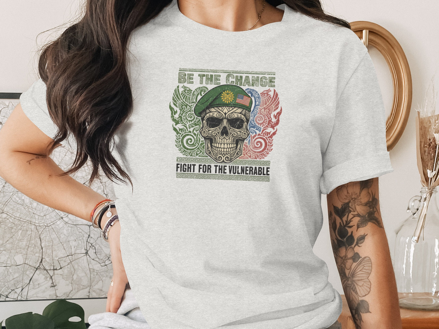Be the Change Fight for the Vulnerable Skull T-Shirt