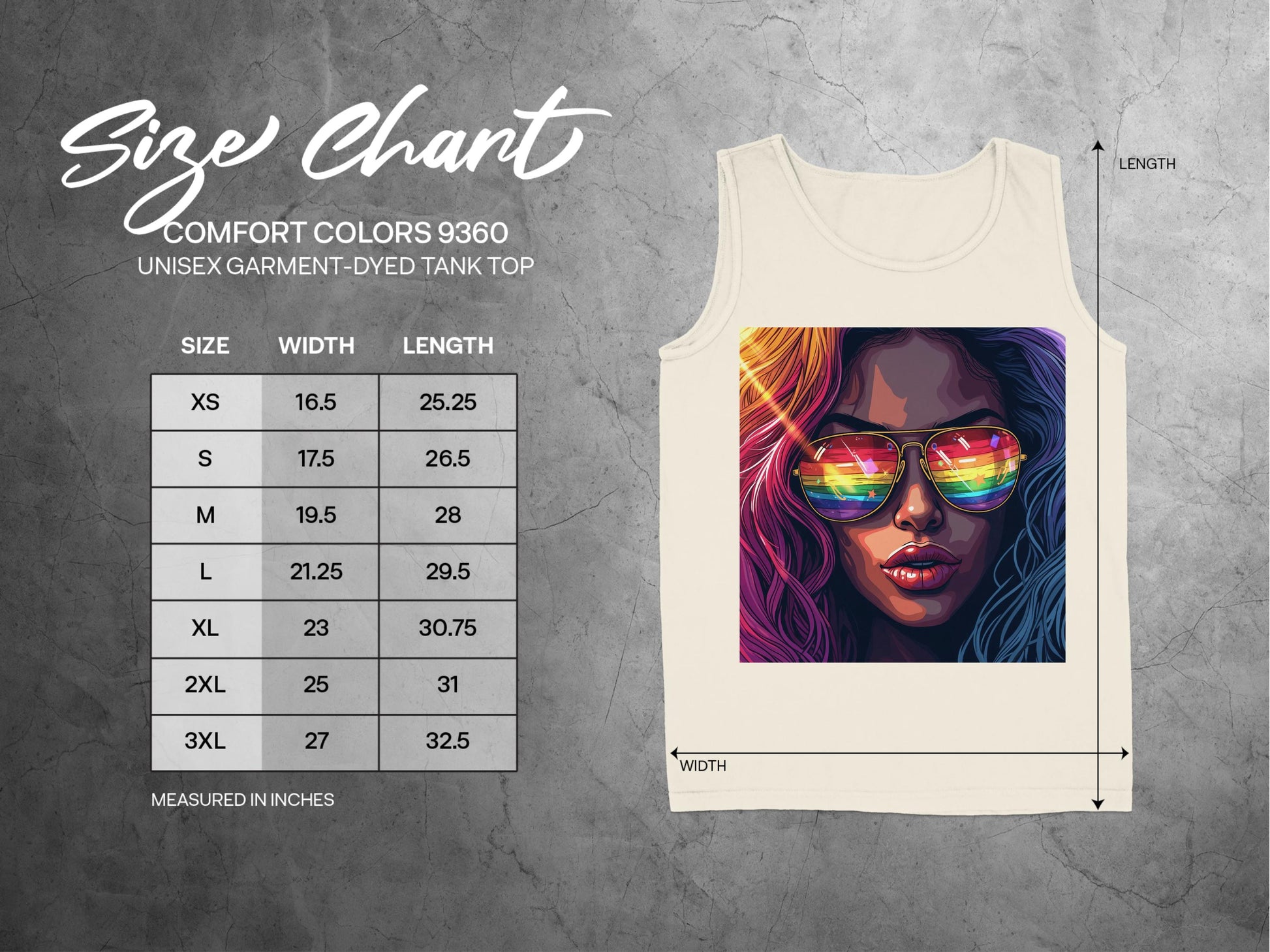 Colorful Sunglasses Reflection Design Tank Top product
