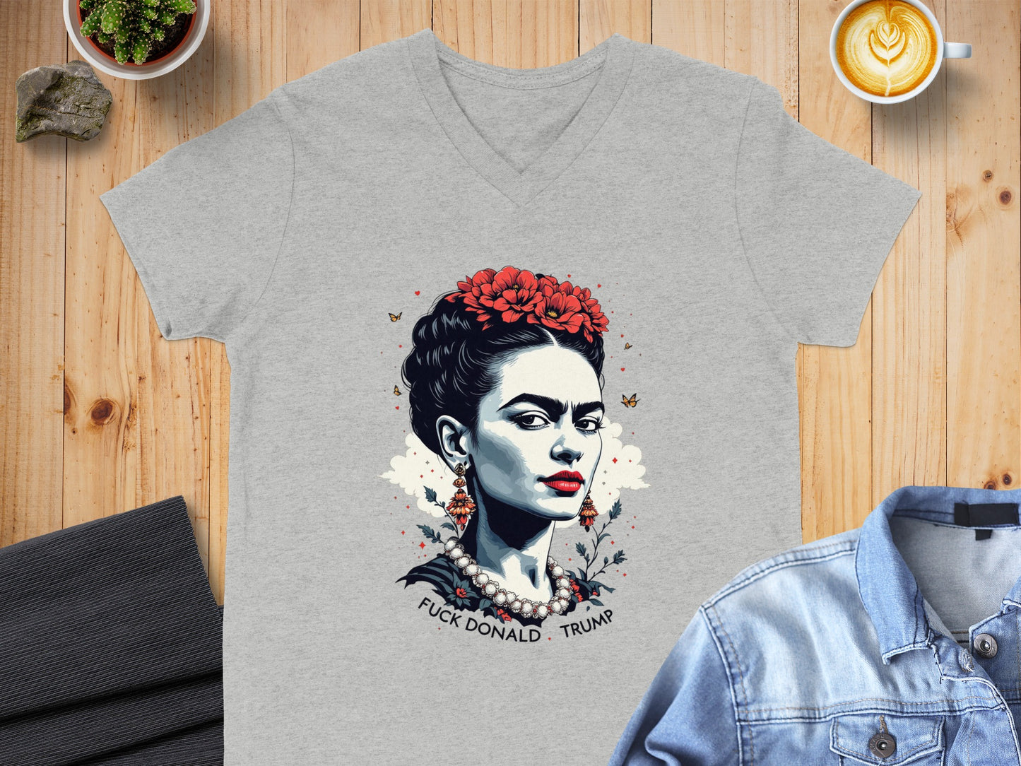 Artistic Frida Design Statement Tee Shirt