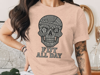FDT All Day Skull Graphic Printed on Shirt