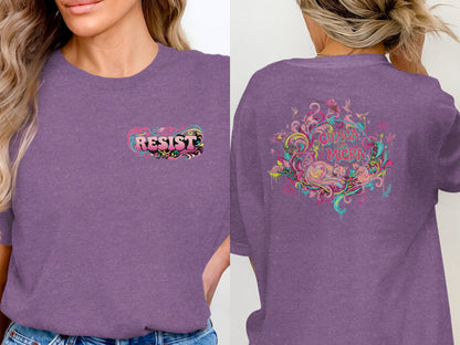 Purple Resist Chinga Meja Graphic T-Shirt