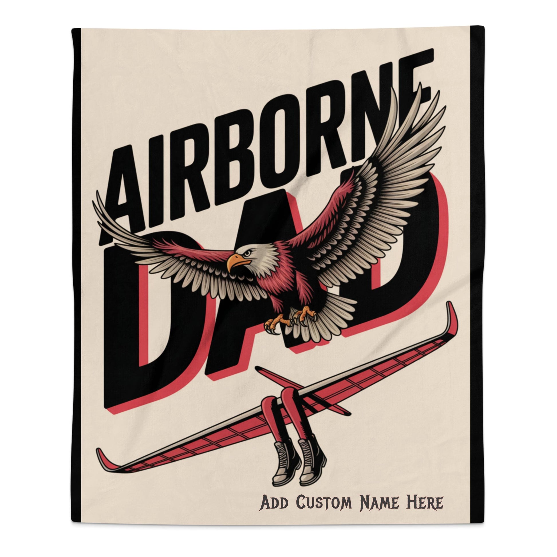 Airborne Dad Customizable Blanket Home Decor product type