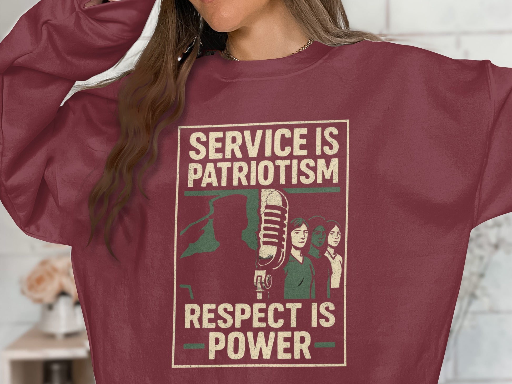 Service is Patriotism Respect is Power Shirt product