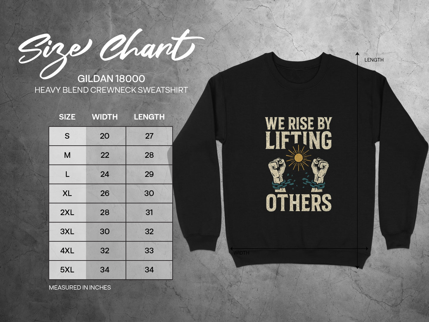 We Rise by Lifting Others Inspirational Sweatshirt product type