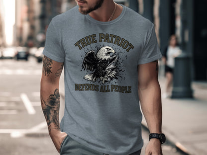 True Patriot Defends All People Graphic T-shirt