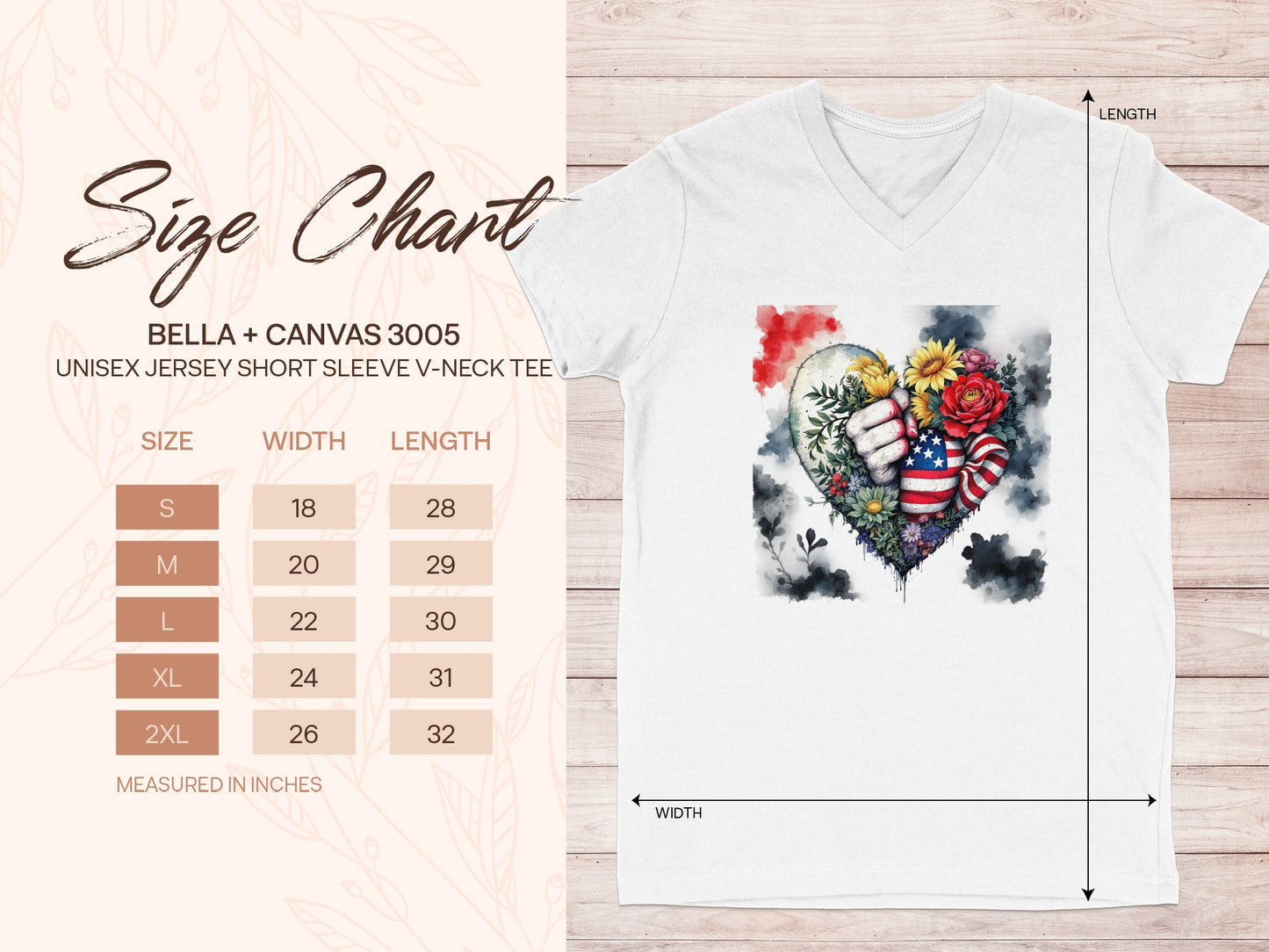 Colorful Heart and Flowers Design T-Shirt product