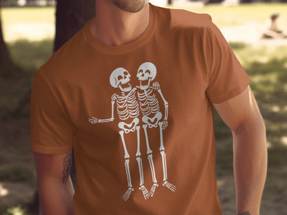 Halloween Skeletons Printed T-Shirt for a Festive Product