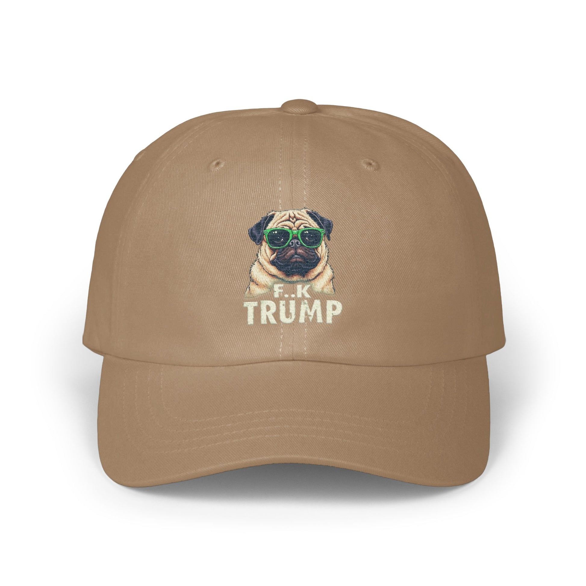 Embroidered Pug with Glasses Statement Cap product type