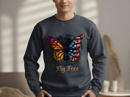 Fly Free Colorful Butterfly Sweatshirt product type