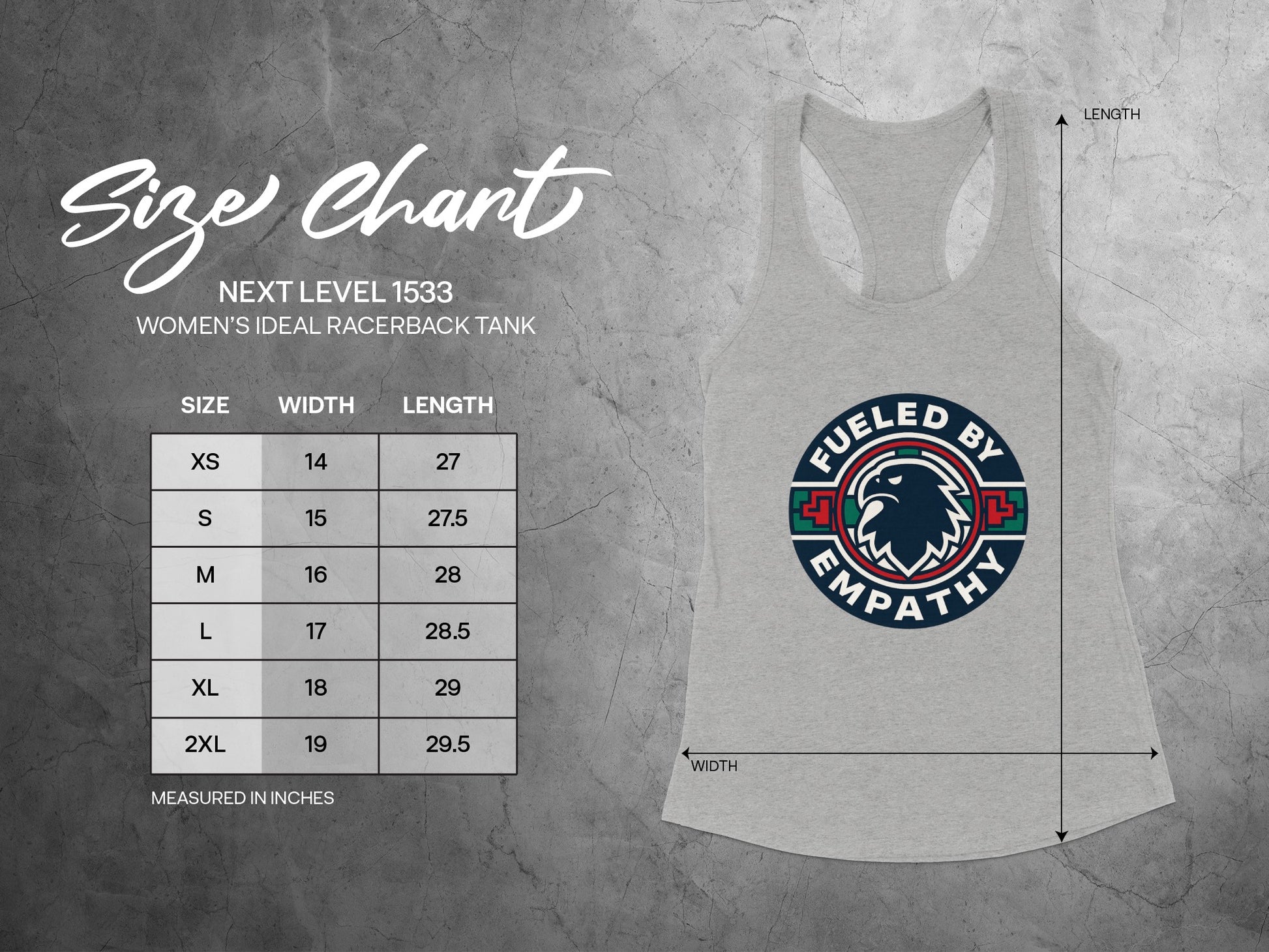 Fueled By Empathy Women's Ideal Racerback Tank