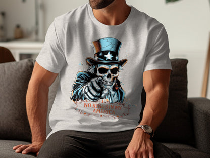 No Kings In My America Skeleton Graphic T-Shirt product