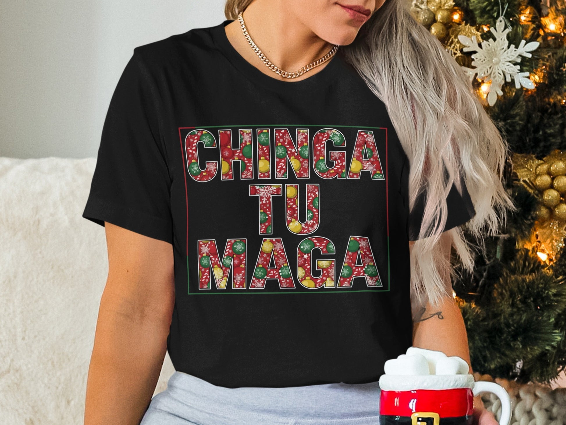 Festive Christmas Themed Graphic Tee