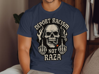 Deport Racism Not Raza Skull Cigarettes Neck Tattoos product type