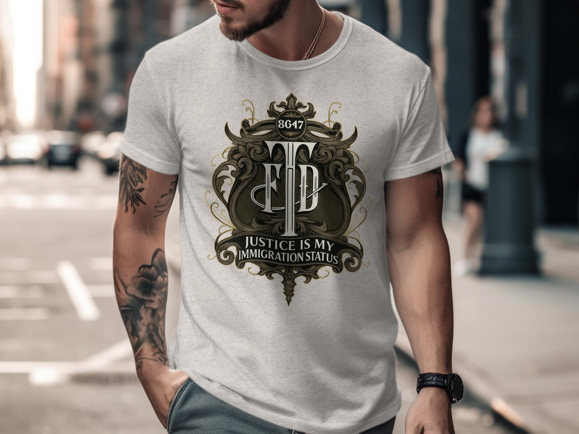 Stylish Justice is My Immigration Status T-Shirt product type