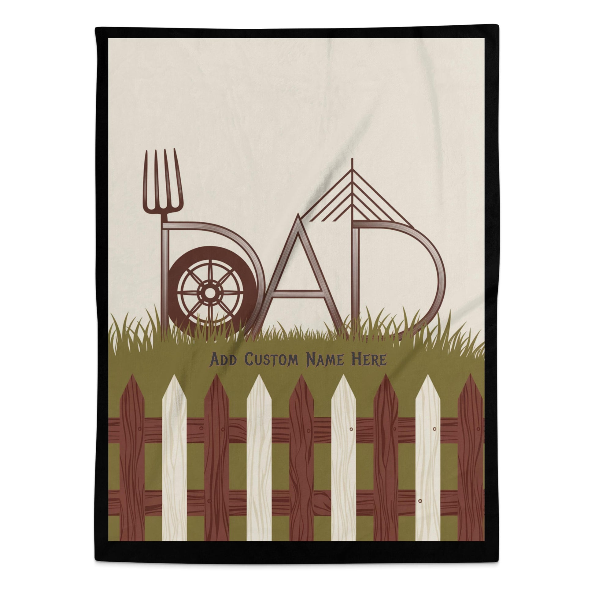 Personalized Creative Dad Fence Design Blanket product