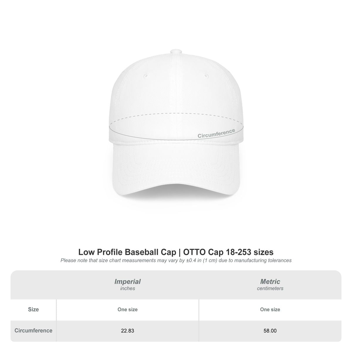Low Profile Basebal Cap | OTTO Cap 18-253 sizes