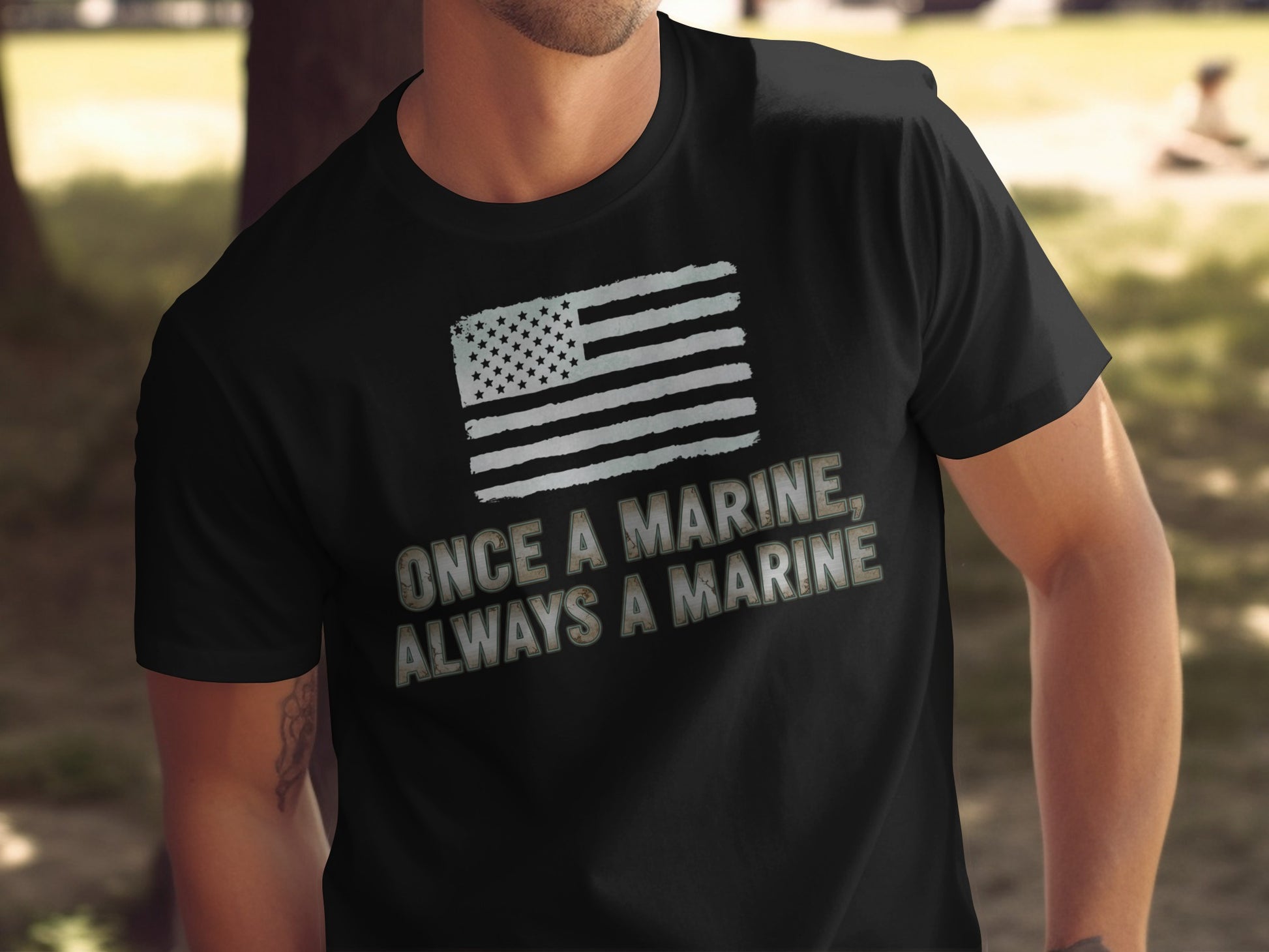 Once a Marine Always a Marine Inscribed T-Shirt
