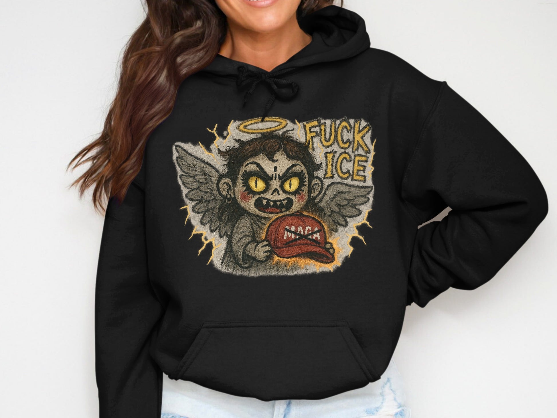 Angel Demon Hybrid Graphic Hoodie product type