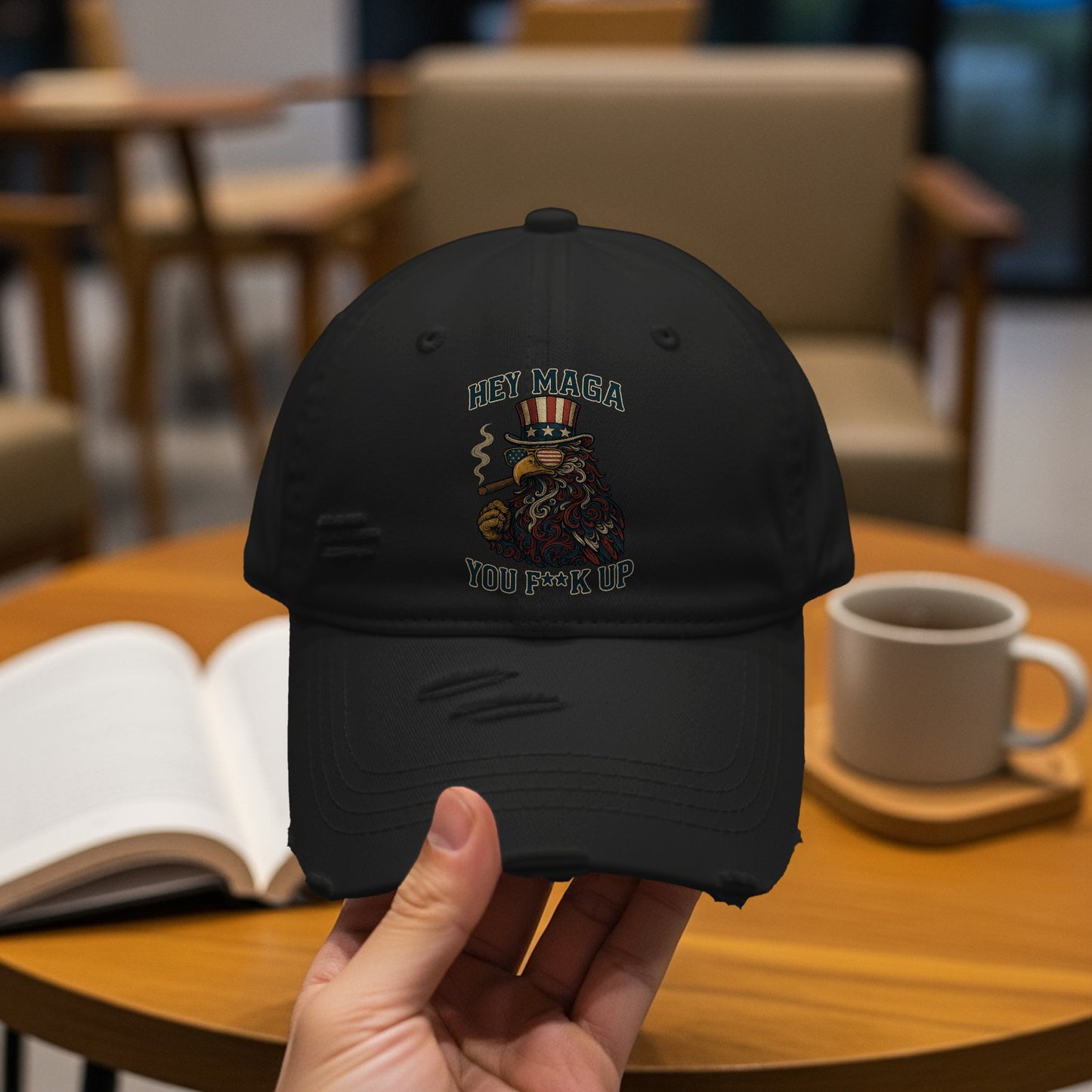 Hey Maga You F**k Up Embroidered Baseball Hat product