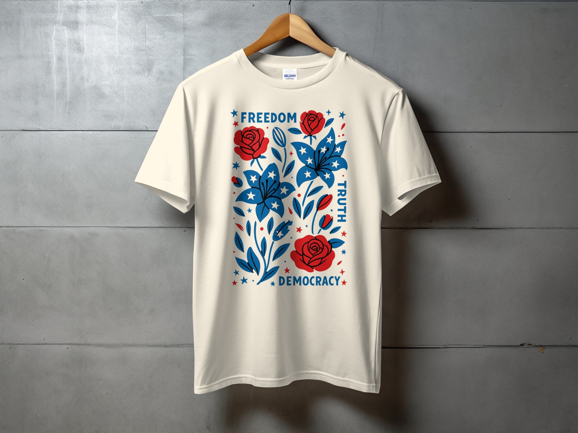 Freedom Truth Democracy Floral Design Shirt product