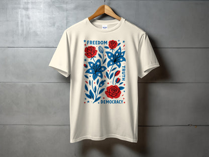 Freedom Truth Democracy Floral Design Shirt product