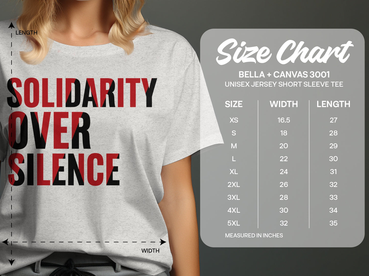 Solidarity Over Silence Unisex Jersey Short Sleeve Tee