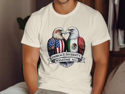Embrace Diversity Welcome All Graphic Tee Shirt product type