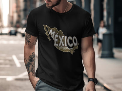 Stylish Black Shirt with Mexico Logo Design product type