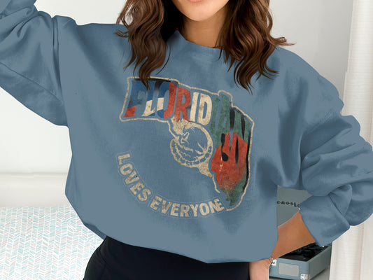 Floridian Loves Everyone Graphic Sweatshirt product