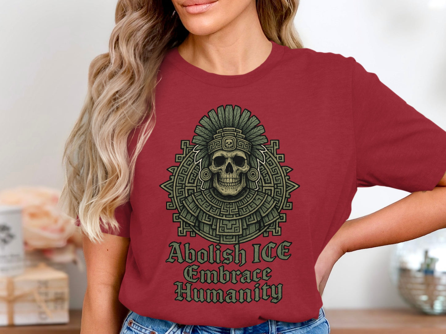 Abolish ICE Embrace Humanity Graphic T-Shirt