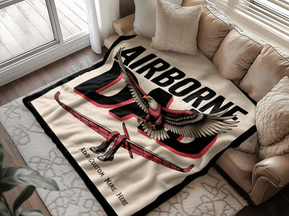 Airborne Dad Customizable Blanket product type