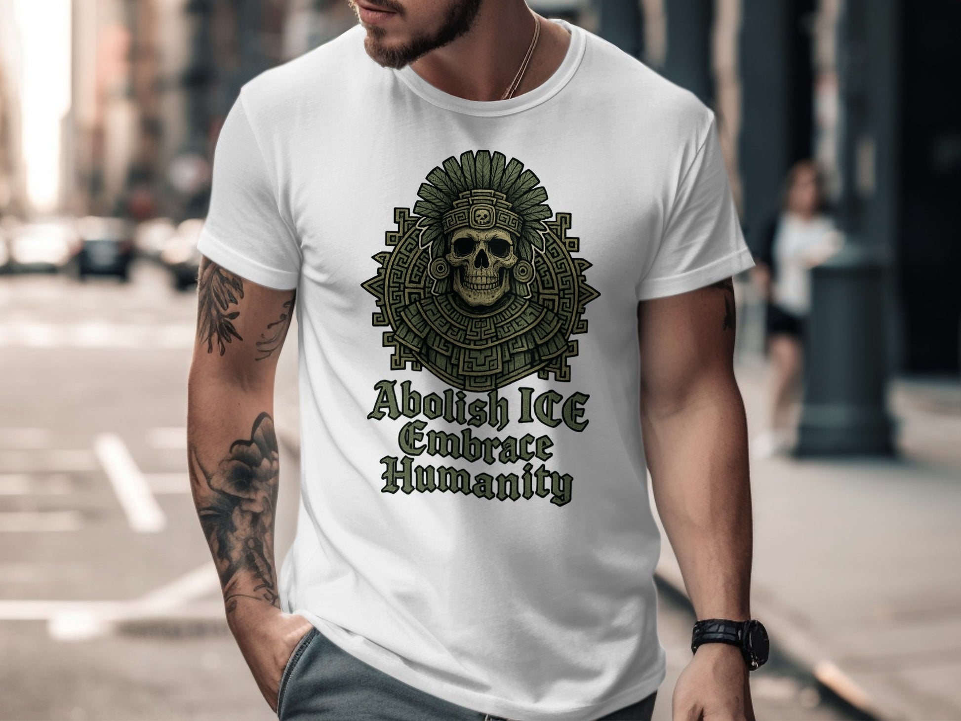 Abolish ICE Embrace Humanity Graphic T-Shirt Product