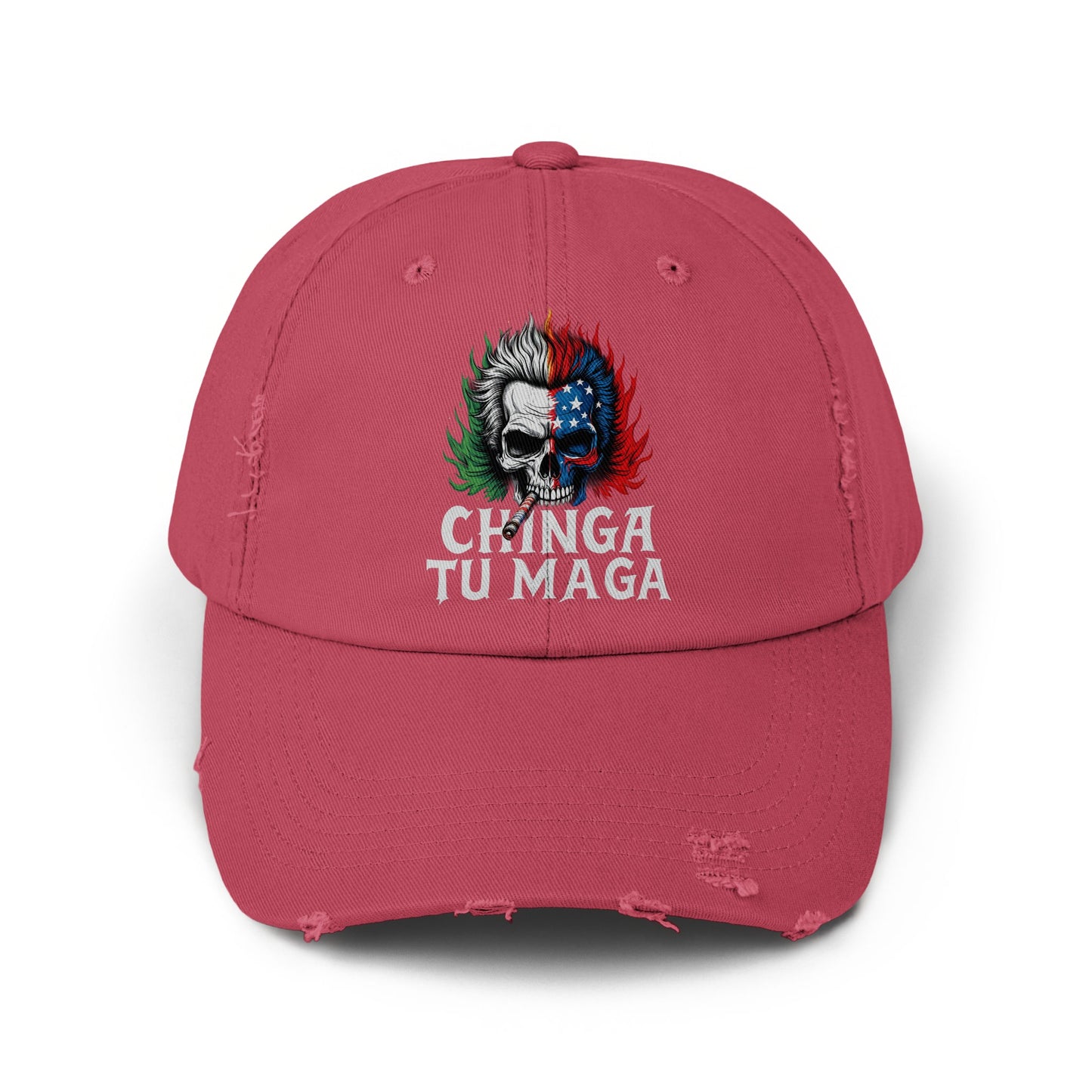 Bold Statement Skull Graphic Red Cap Hat product