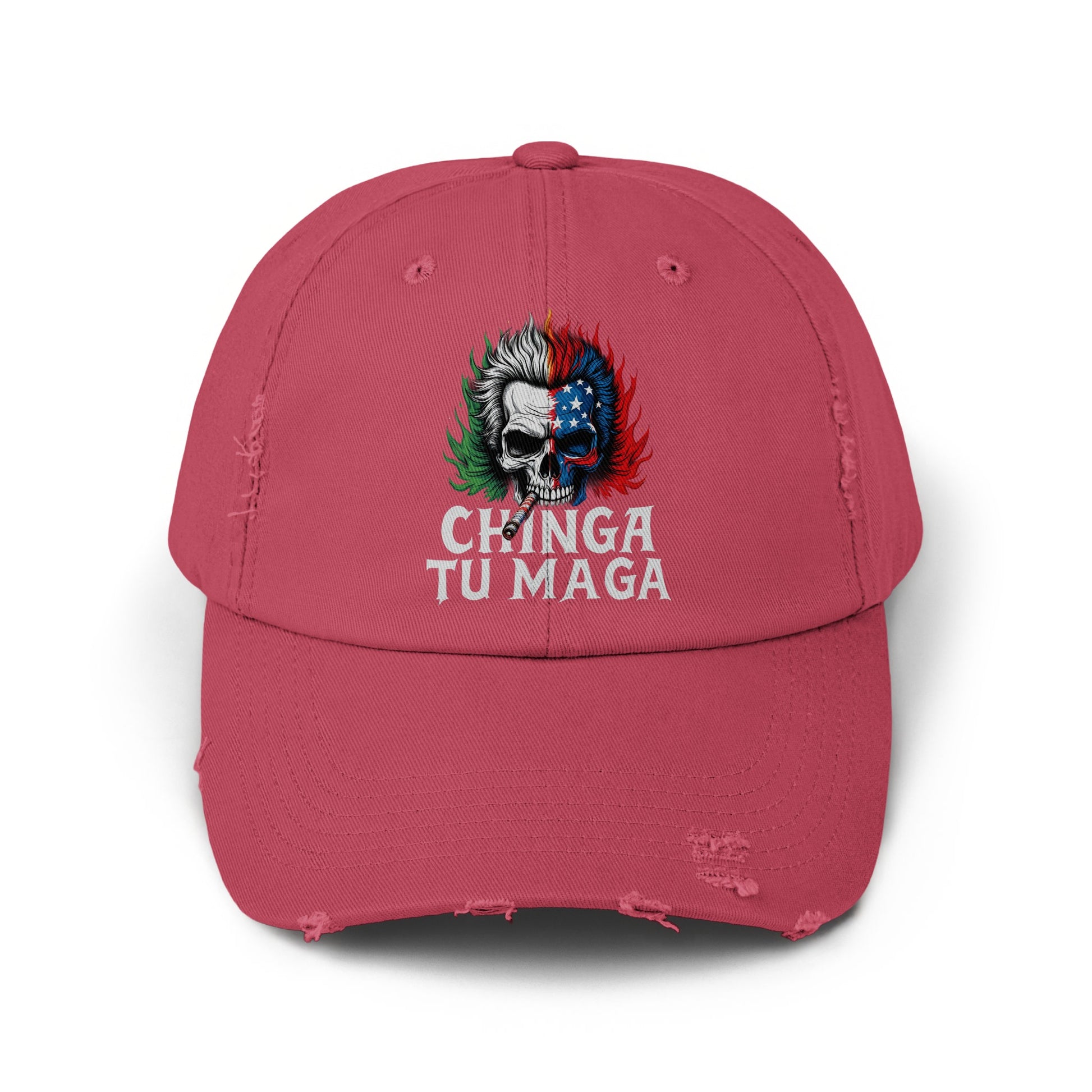 Bold Statement Skull Graphic Red Cap Hat product