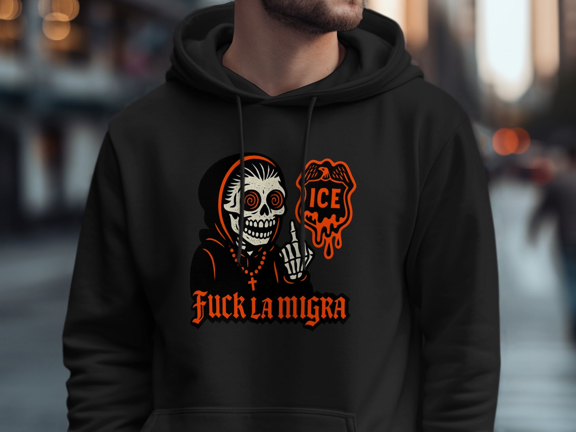 Fuck La Migra Graphic Hoodie Sweatshirt Clothing Product