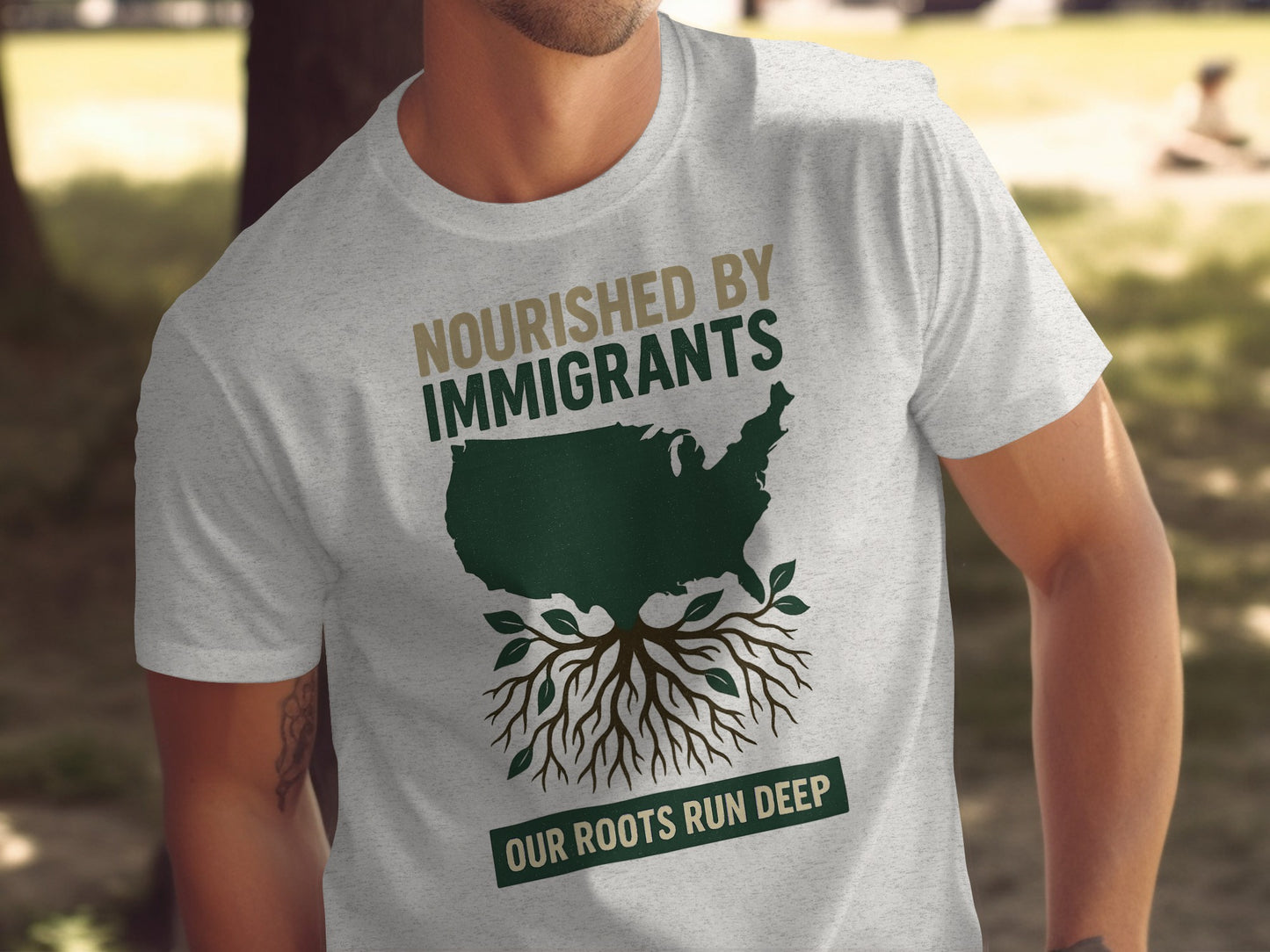 Nourished by Immigrants Our Roots Run Deep T-shirt product type
