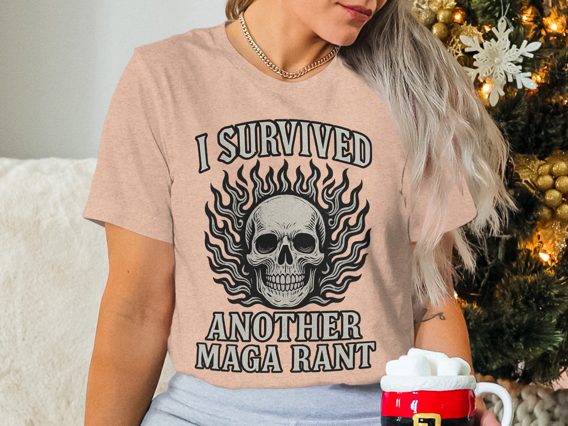 I Survived Another Maga Rant Skull T-shirt