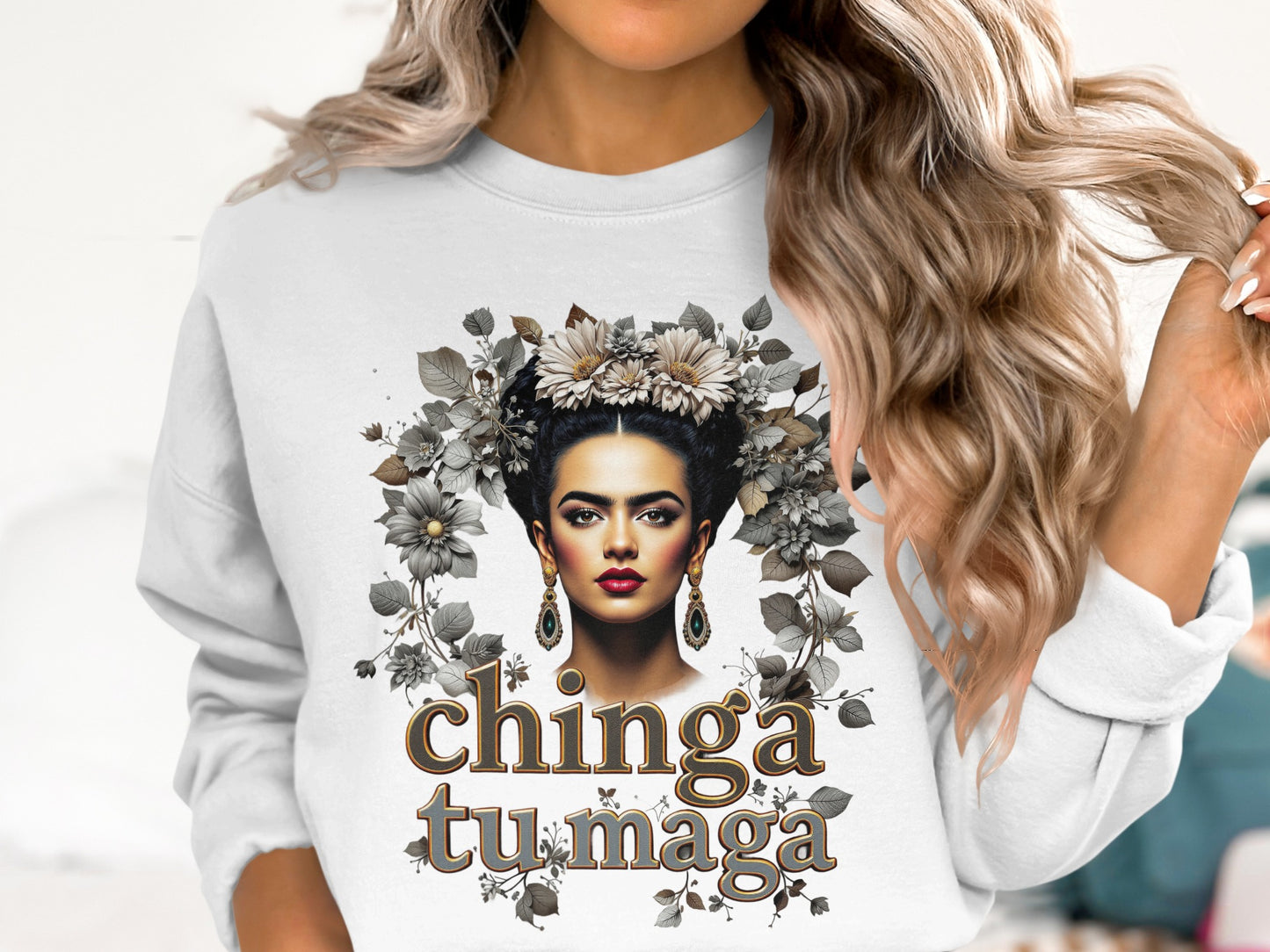 Chinga Tu Maga Graphic Art Sweatshirt Product