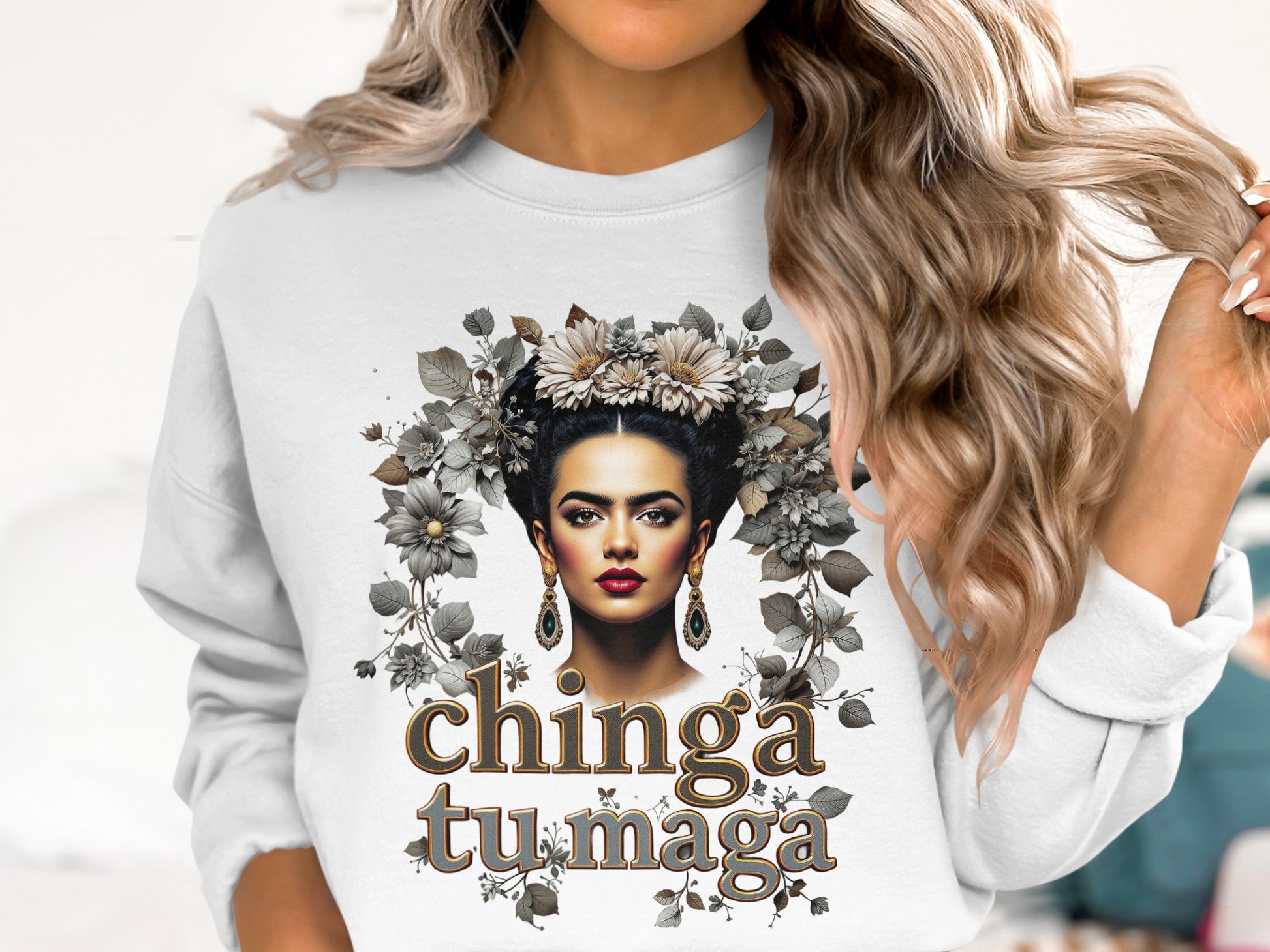 Chinga Tu Maga Graphic Art Sweatshirt Product