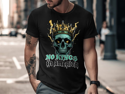 No Kings in America Skull Artwork T-Shirt product type
