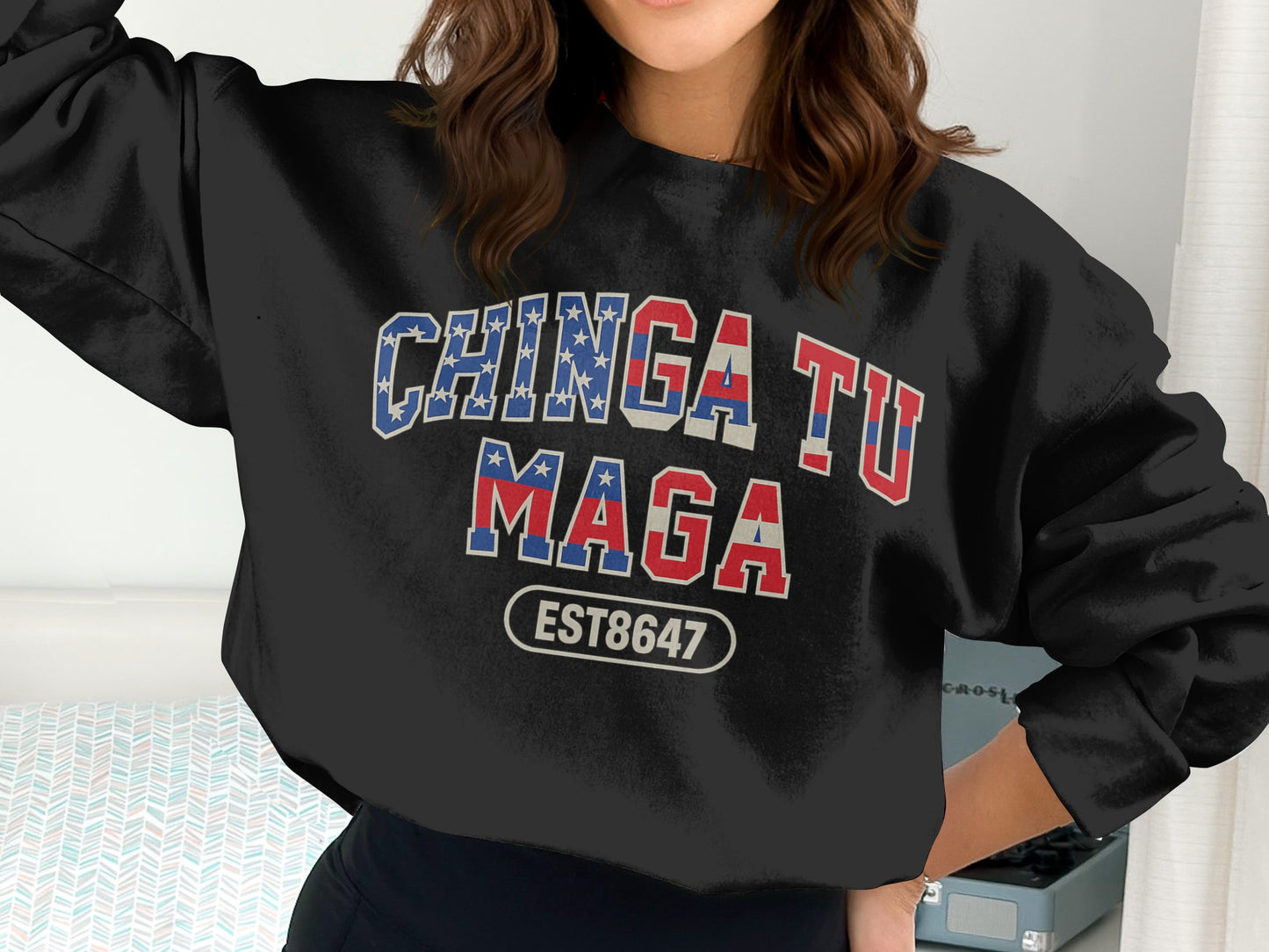 Chinga Tu Maga EST8647 Sweatshirt Ideal for Everyday Apparel
