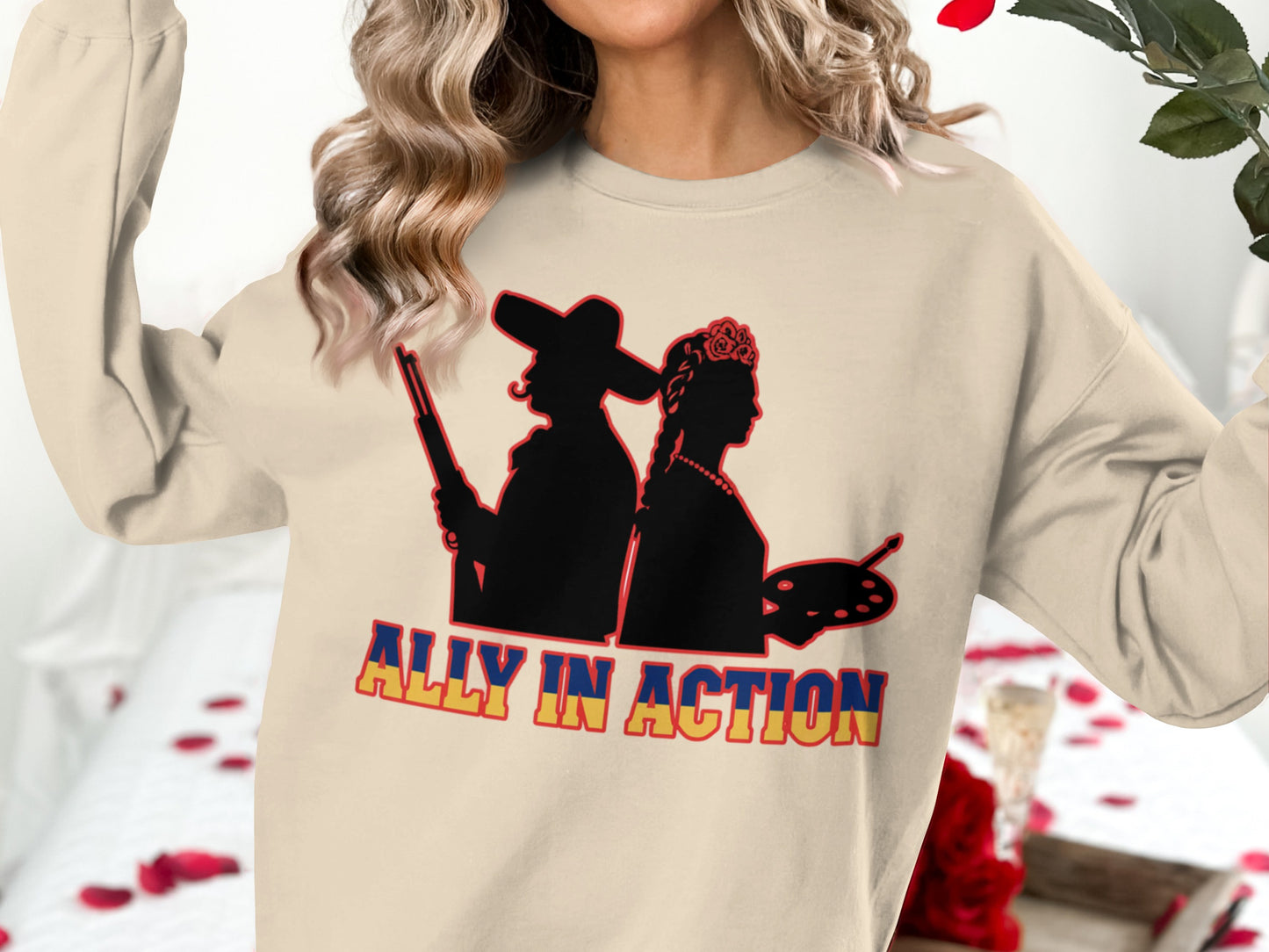 Ally in Action Graphic Print Long Sleeve Shirt