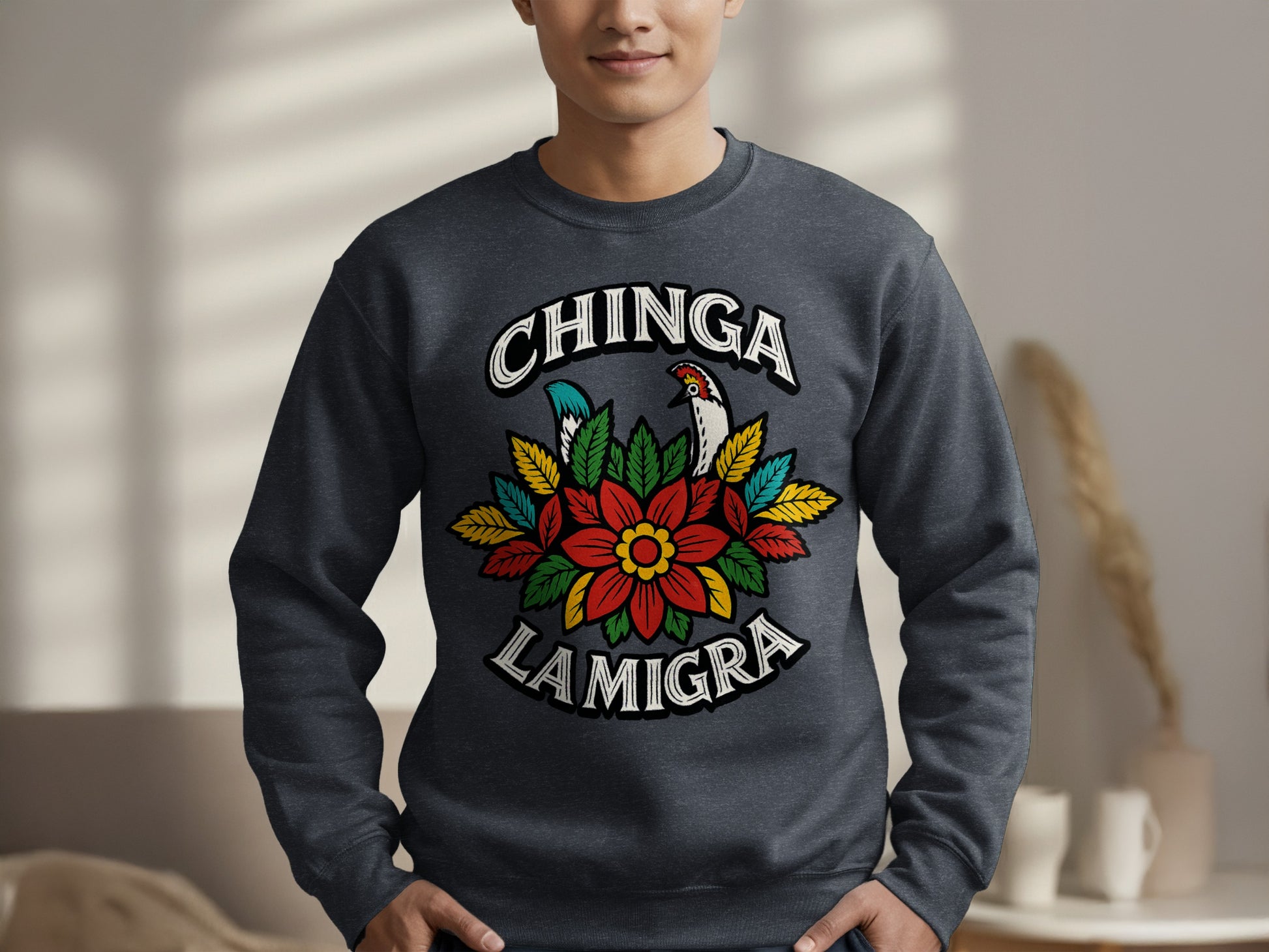 Chinga La Migra Graphic Print Sweatshirt product