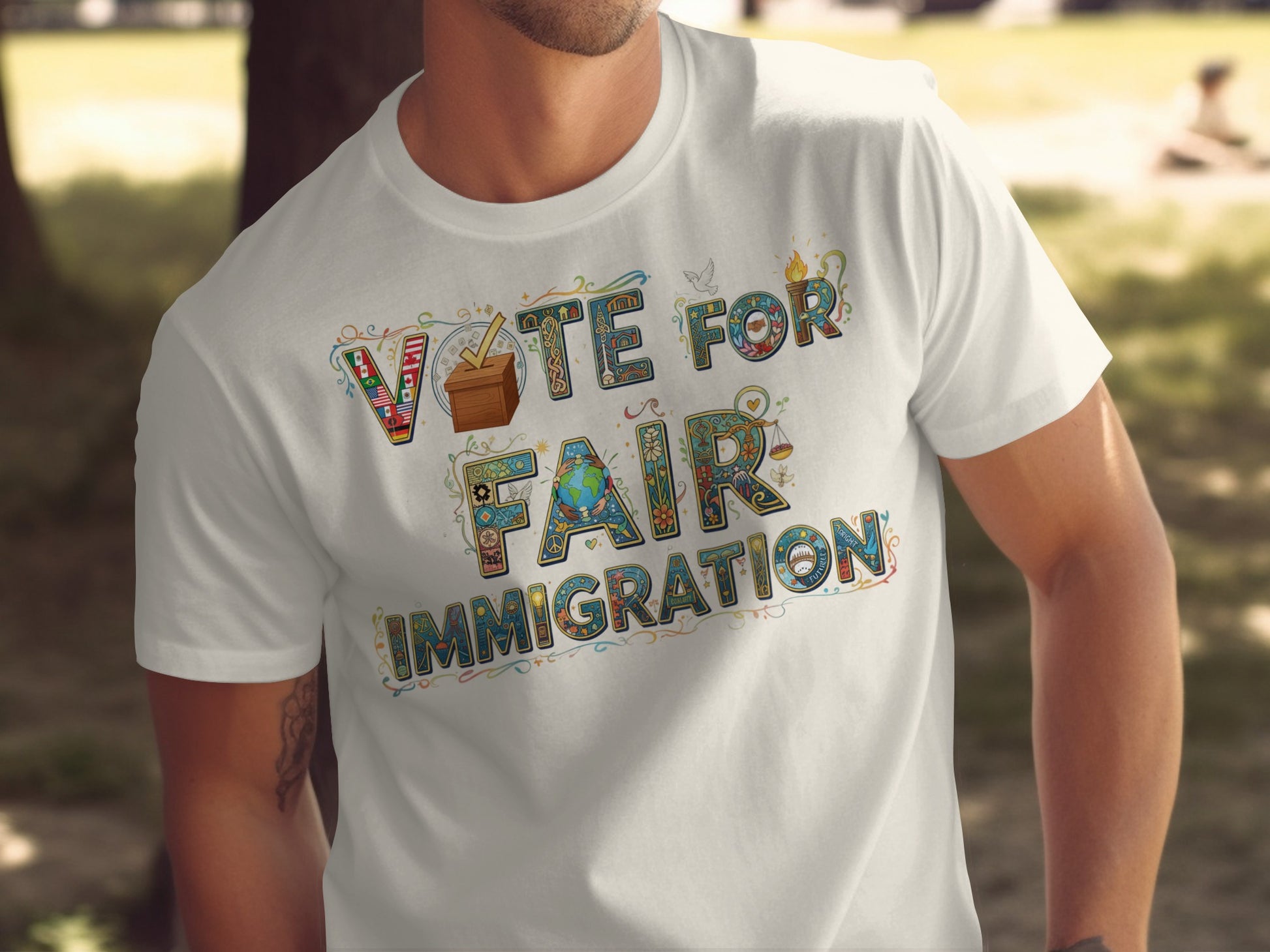 Vote for Fair Immigration Message T-Shirt