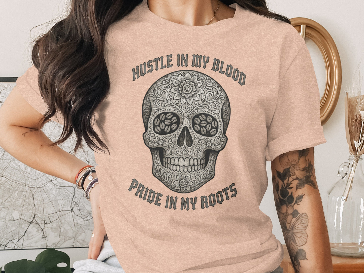 Hustle In My Blood Pride In My Roots T-Shirt