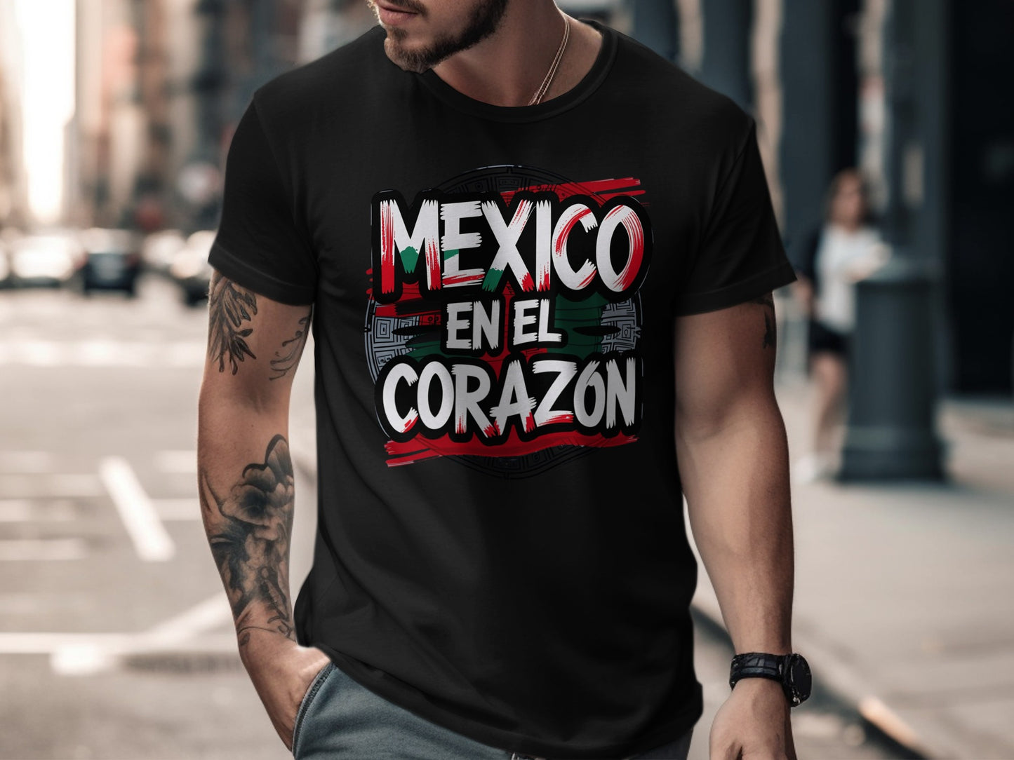 Mexico En El Corazon Graphic Printed Shirt product